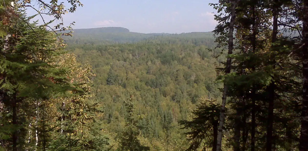Cascade River waterfalls and Lookout Mountain overlook