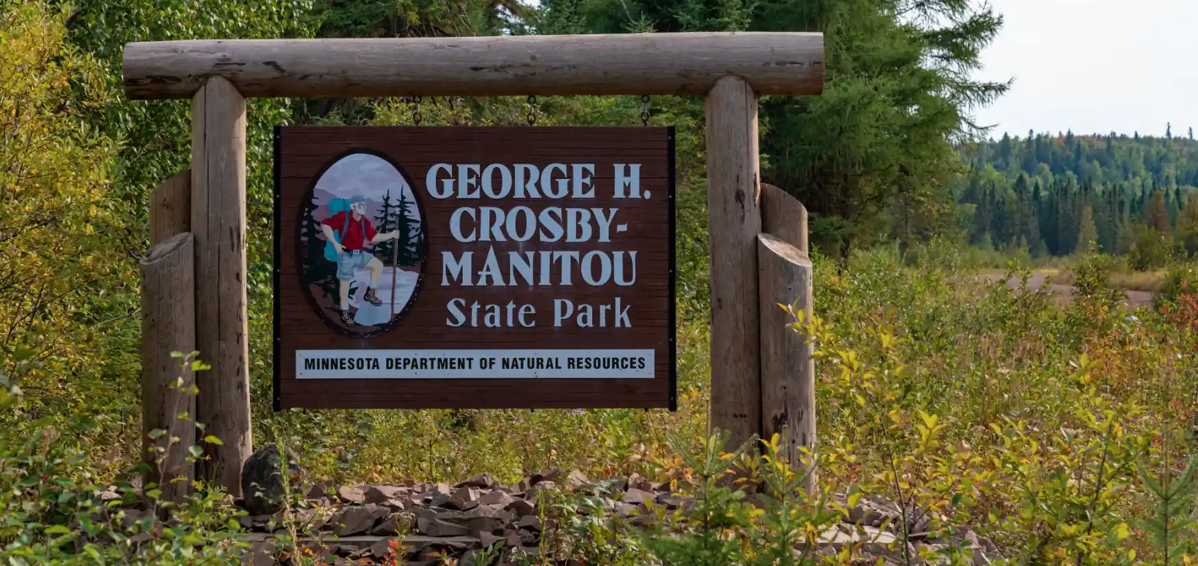 George Crosby Manitou State Park wilderness trail and falls