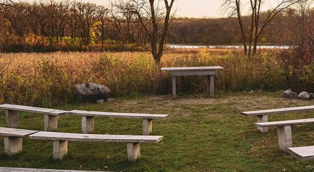 Prairie and kettle lakes at Glacial Lakes State Park