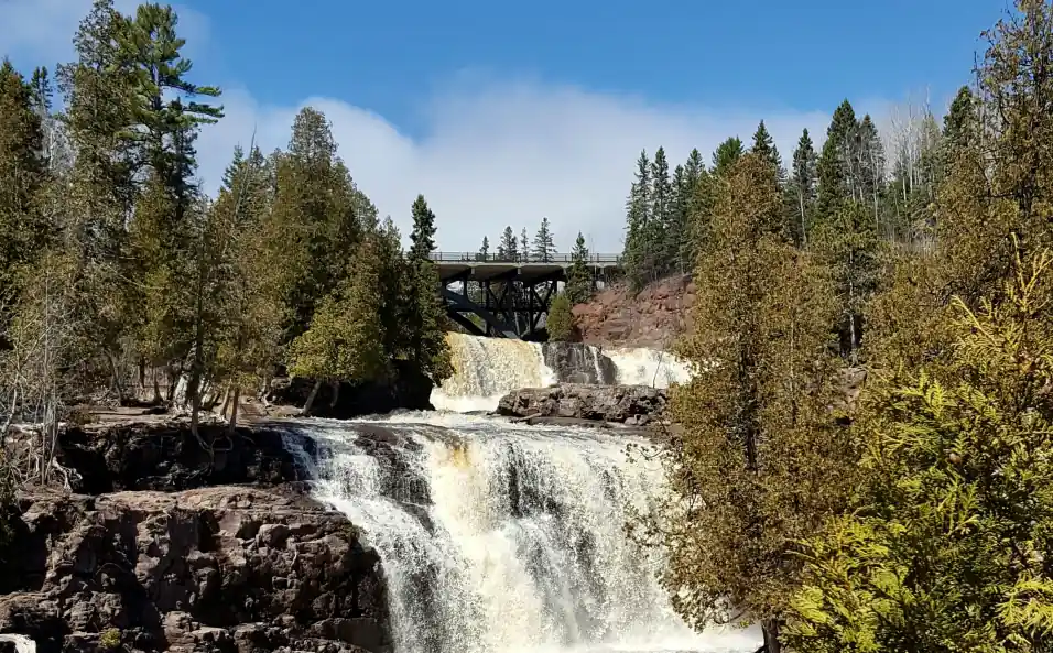 Gooseberry Falls waterfall in Minnesota