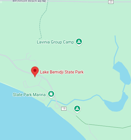 Trailhead map preview for Lake Bemidji Boardwalk Trail