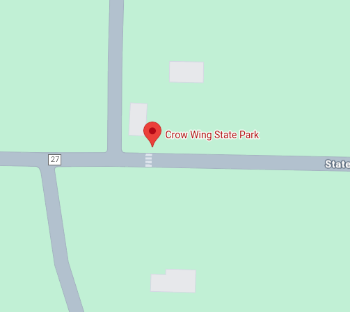 Trailhead map preview for Crow Wing State Park