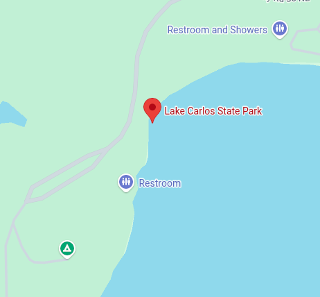 Trailhead map preview for Lake Carlos State Park
