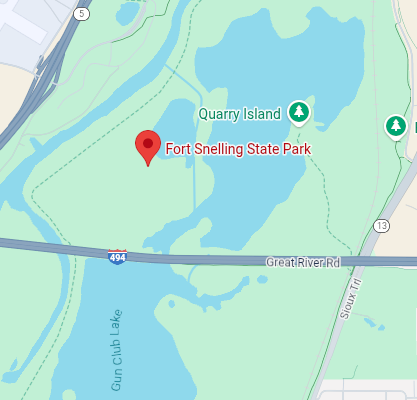 Trailhead map preview for Fort Snelling State Park