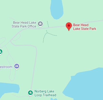 Trailhead map preview for Bear Head Lake State Park