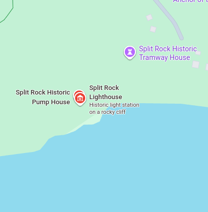 Trailhead map preview for Split Rock Lighthouse