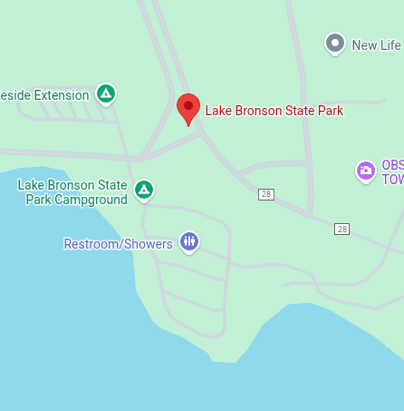 Trailhead map preview for Lake Bronson State Park