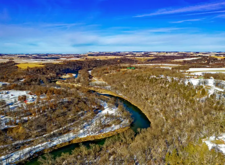 Northwest Minnesota lake and forest scene